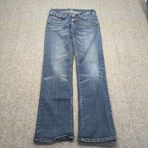 7 for all Mankind Jeans Womens 27 Blue Boot Cut Western Cowgirl Faded